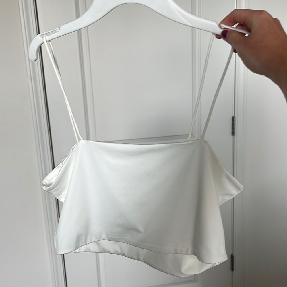 White crop top